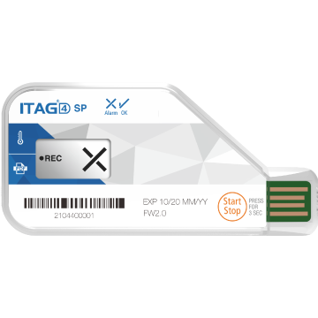 ITAG4 SP Single Use USB PDF Data Logger TempSen